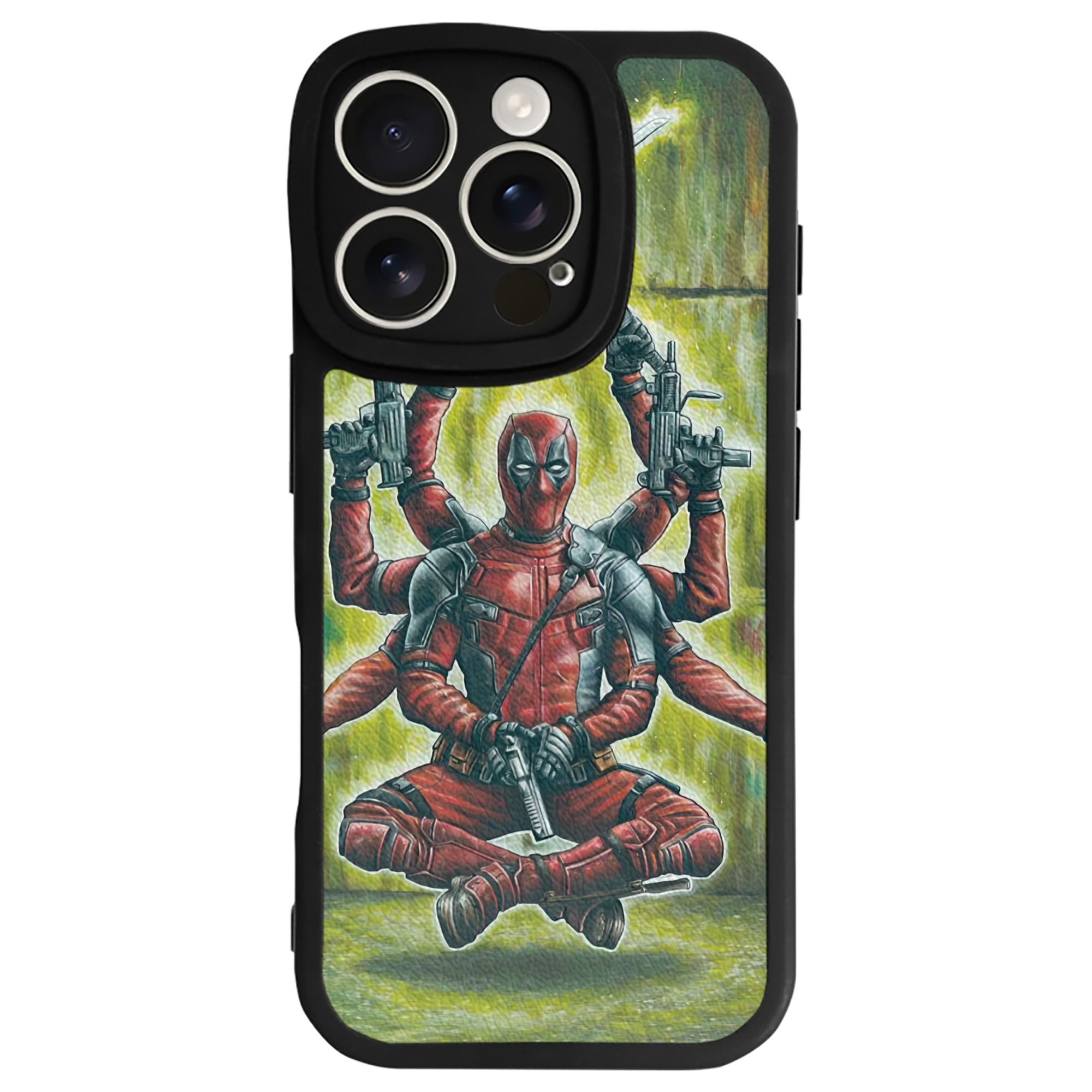 （画像用） Deadpool デッドプール 【iPhone 16シリーズ対応】シリコンスマホケース（レザー調） 材質：シリコン